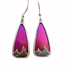 Sterling / Niobium Moonscape Earrings
